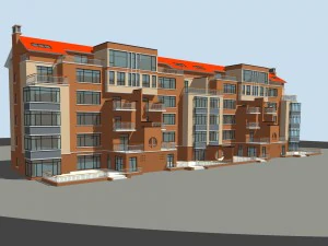 도시 주거용 정원 빌라 오피스 빌딩 디자인 - 231 3D 모델