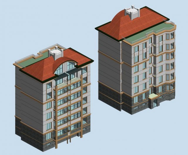 city residential garden villa office building design - 237 Modèle 3D .c4d .max .obj .3ds .fbx .stl .blend 