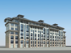 city residential garden villa office building design - 238 3D 模型