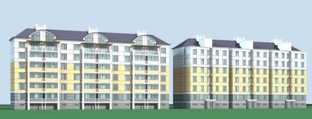 city residential garden villa office building design - 239 3D Model .c4d .max .obj .3ds .fbx .stl .blend 