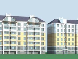 projeto de edifício de escritórios de vila de jardim residencial de cidade - 239 Modelo 3D