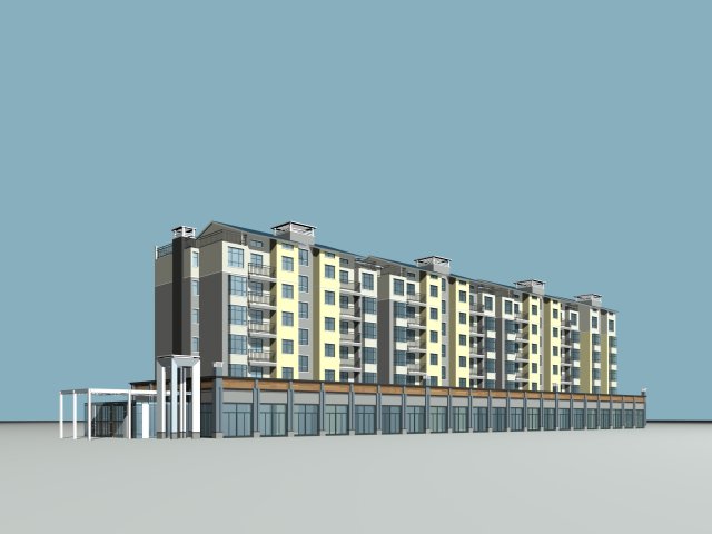 city residential garden villa office building design - 240 3D 모델 .c4d .max .obj .3ds .fbx .stl .blend