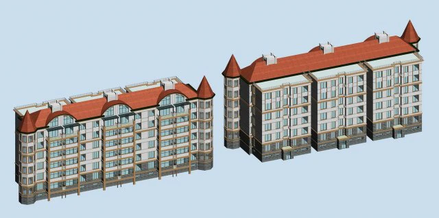 city residential garden villa office building design - 241 3D Model .c4d .max .obj .3ds .fbx .stl .blend 