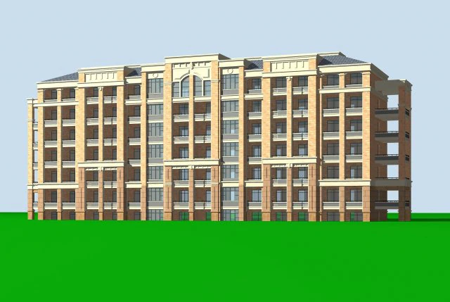 city residential garden villa office building design - 242 3D Model .c4d .max .obj .3ds .fbx .stl .blend 