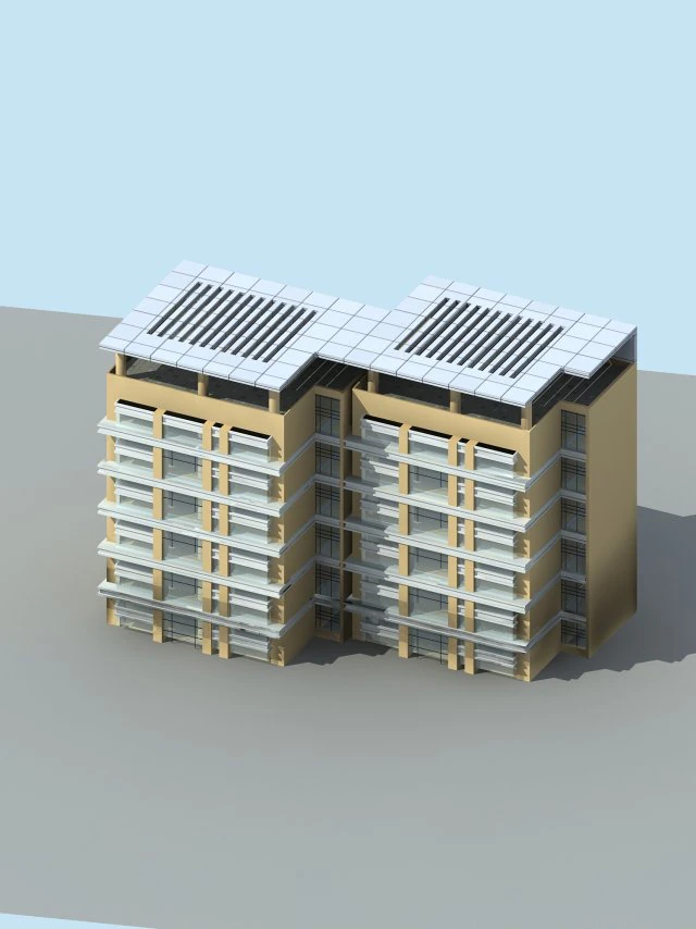 city residential garden villa office building design - 244 3D Model .c4d .max .obj .3ds .fbx .stl .blend 