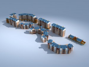 city residential garden villa office building design - 245 Modelo 3D