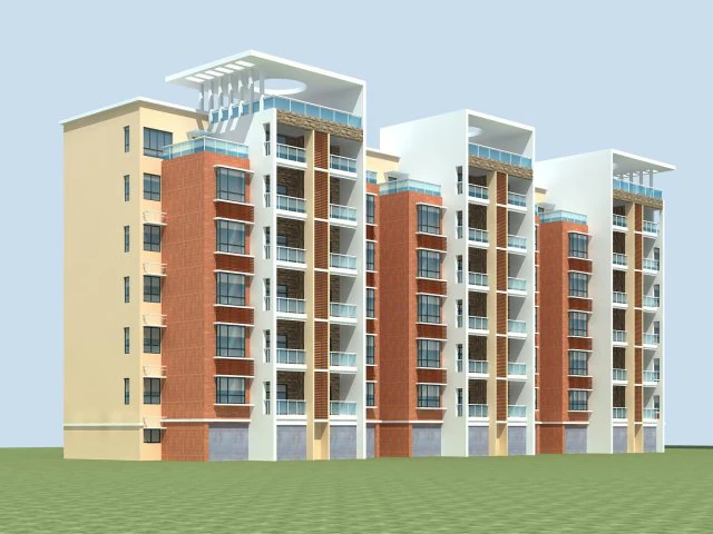 city residential garden villa office building design - 250 3D Model .c4d .max .obj .3ds .fbx .stl .blend 