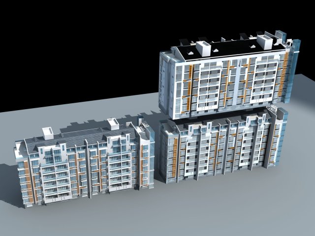 city residential garden villa office building design - 251 3D Модель .c4d .max .obj .3ds .fbx .stl .blend