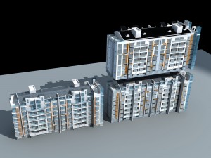 city residential garden villa office building design - 251 3D 模型
