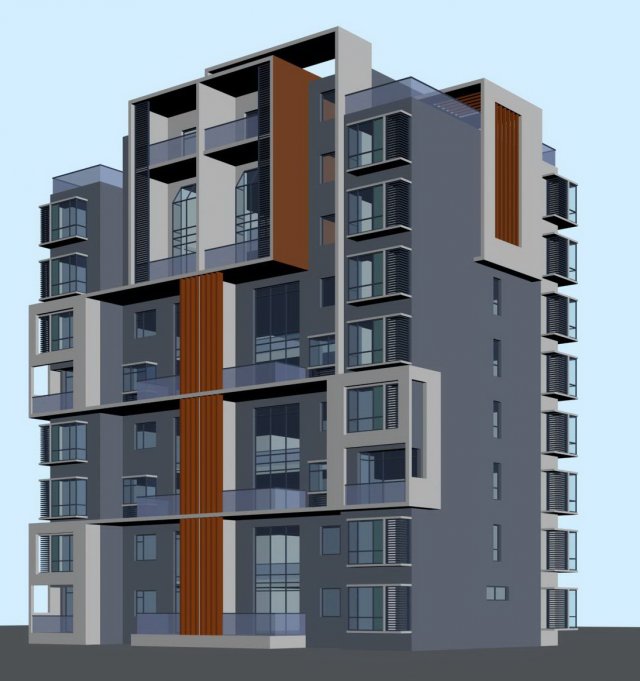 city residential garden villa office building design - 252 Modello 3D .c4d .max .obj .3ds .fbx .stl .blend 