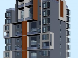 city residential garden villa office building design - 252 3D Model