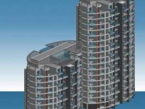 city residential garden villa office building design - 253 Modello 3D