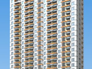 शहर आवासीय उद्यान विला कार्यालय भवन डिजाइन - 257 3D मॉडल