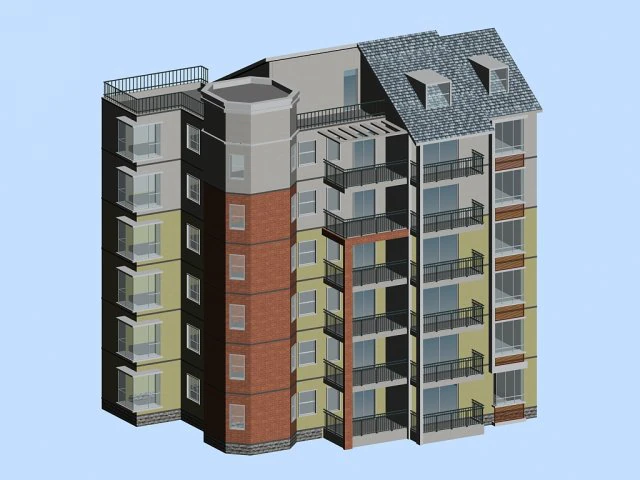 city residential garden villa office building design - 258 3D Model .c4d .max .obj .3ds .fbx .stl .blend 