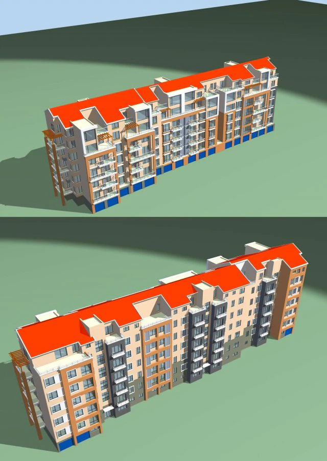 city residential garden villa office building design - 260 3D Model .c4d .max .obj .3ds .fbx .stl .blend 