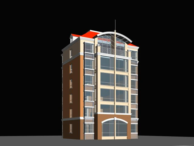 city residential garden villa office building design - 263 3D Model .c4d .max .obj .3ds .fbx .stl .blend 