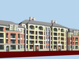city residential garden villa office building design - 264 3D 모델
