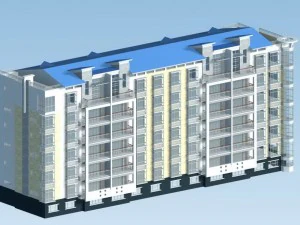 도시 주거 정원 빌라 사무실 건물 디자인 - 265 3D 모델