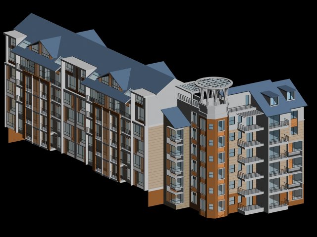 city residential garden villa office building design - 266 3D Model .c4d .max .obj .3ds .fbx .stl .blend