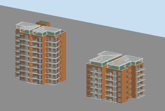 city residential garden villa office building design - 267 3D Model .c4d .max .obj .3ds .fbx .stl .blend 