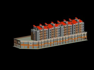 city residential garden villa office building design - 269 3D Model