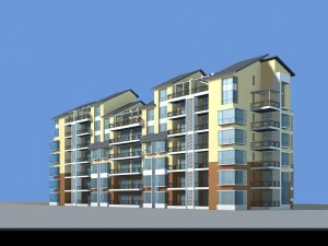 şehir konut bah&ccedil;e villa ofis binası tasarımı - 272 3D Model