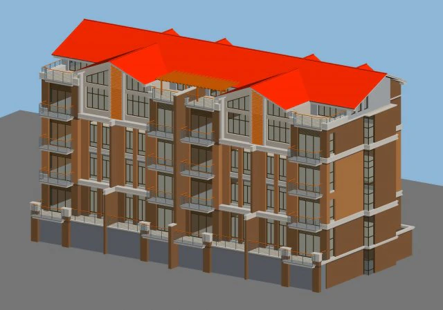 city residential garden villa office building design - 276 3D Model .c4d .max .obj .3ds .fbx .stl .blend 