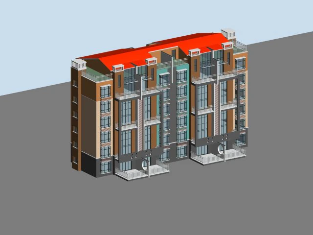 city residential garden villa office building design - 278 3D Model .c4d .max .obj .3ds .fbx .stl .blend 