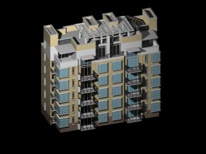 city residential garden villa office building design - 282 Modello 3D