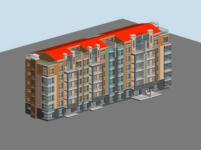 city residential garden villa office building design - 284 3D Model .c4d .max .obj .3ds .fbx .stl .blend 