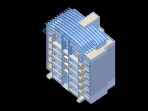 projeto de edif&iacute;cio de escrit&oacute;rios de villa com jardim residencial da cidade - 285 Modelo 3D