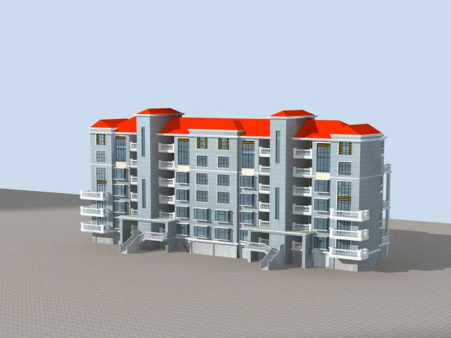 city residential garden villa office building design - 286 3D Model .c4d .max .obj .3ds .fbx .stl .blend 