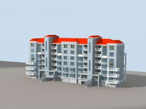 city residential garden villa office building design - 286 3D Model