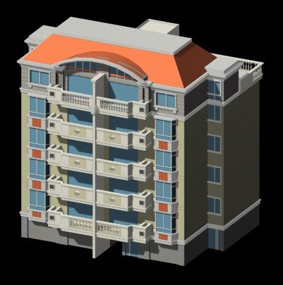 city residential garden villa office building design - 287 3D Model .c4d .max .obj .3ds .fbx .stl .blend 