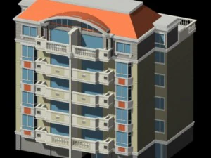 desain gedung perkantoran vila taman perumahan kota - 287 Model 3D