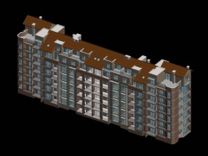 city residential garden villa office building design - 288 3D Model