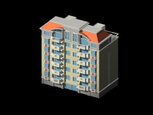 city residential garden villa office building design - 290 3D 모델
