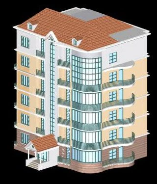 city residential garden villa office building design - 291 3D Model .c4d .max .obj .3ds .fbx .stl .blend