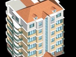 city residential garden villa office building design - 292 3D Модель