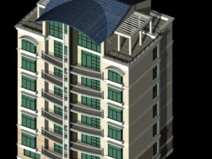 city residential garden villa office building design - 293 3D Model