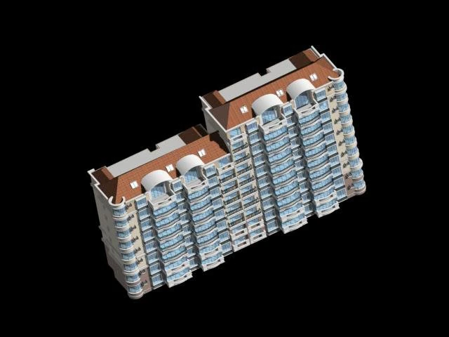 city residential garden villa office building design - 294 3D Model .c4d .max .obj .3ds .fbx .stl .blend 