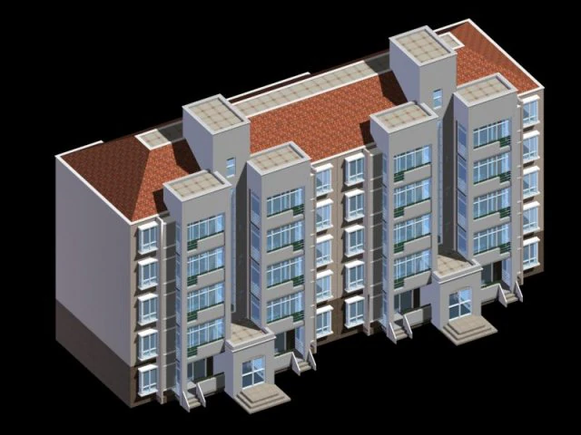 city residential garden villa office building design - 295 3D Model .c4d .max .obj .3ds .fbx .stl .blend 