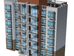 stad woontuin villa kantoorgebouw ontwerp - 296 3D Model