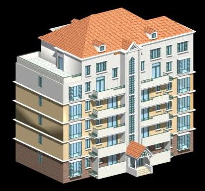 city residential garden villa office building design - 298 3D Model .c4d .max .obj .3ds .fbx .stl .blend