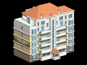 desain gedung perkantoran vila taman perumahan kota - 298 Model 3D
