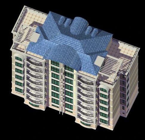 city residential garden villa office building design - 299 3D Model .c4d .max .obj .3ds .fbx .stl .blend 