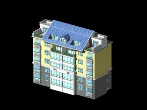 projeto de edif&iacute;cio de escrit&oacute;rios de villa com jardim residencial da cidade - 300 Modelo 3D