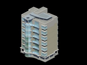 city residential garden villa office building design - 301 3D-Modell