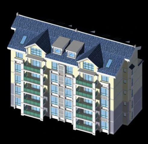city residential garden villa office building design - 302 3D Model .c4d .max .obj .3ds .fbx .stl .blend 
