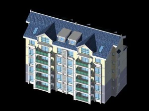城市住宅花园别墅办公楼设计 - 302 3D 模型